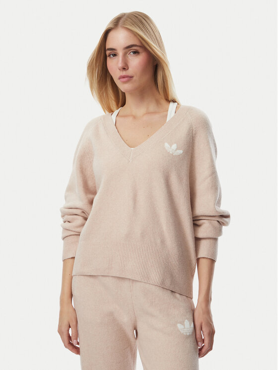 adidas adidas Pulover Essentials KR9175 Bej Loose Fit