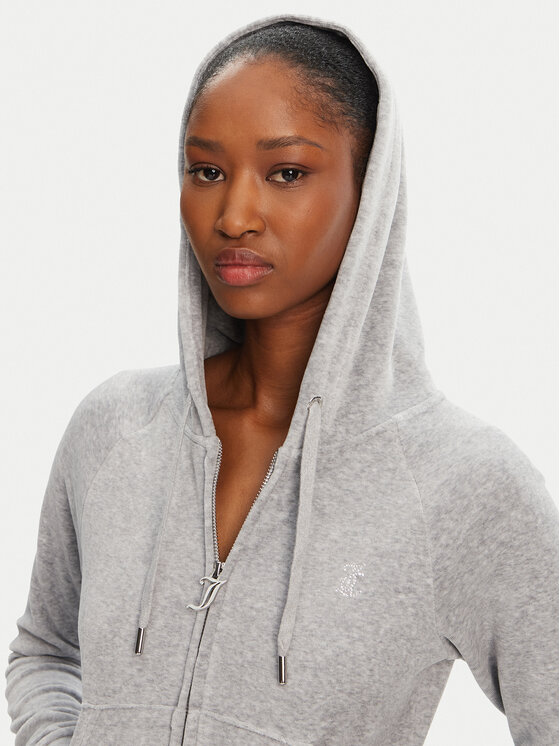Juicy Couture Juicy Couture Світшот Madison JCWA122001 Сірий Slim Fit