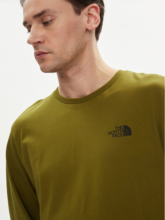 The North Face The North Face Pikkade varrukatega T-särk Easy NF0A87N8 Roheline Regular Fit