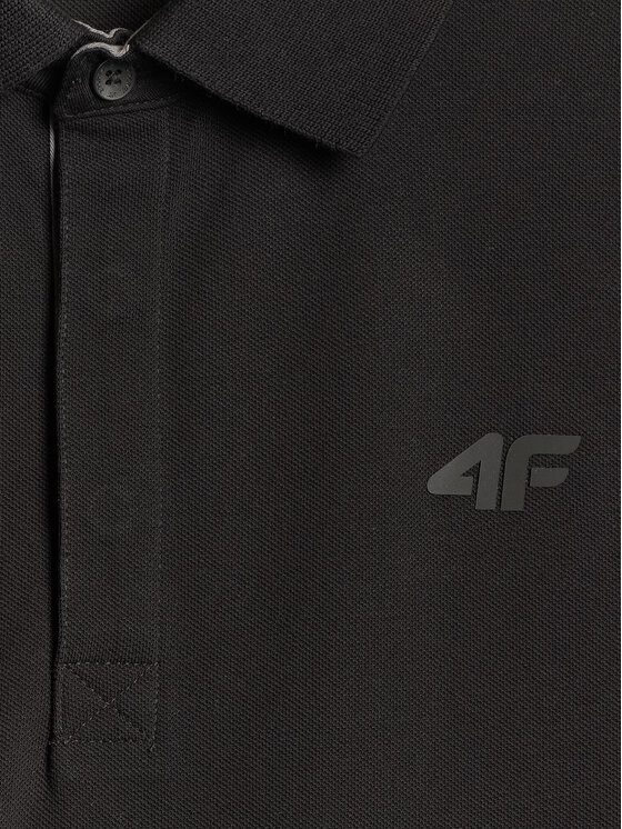 4F 4F Polo COMMERCIAL Czarny Regular Fit