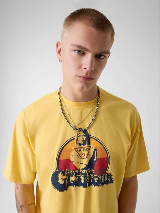 Guess Jeans Guess Jeans T-Shirt 182491 Žlutá Classic Fit