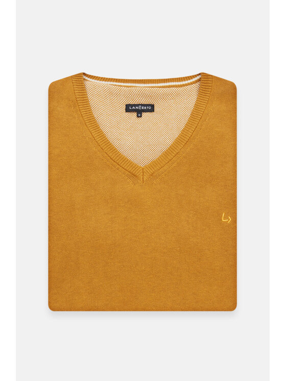 Lancerto Lancerto Sweter Lenny SW073223000040 Żółty Regular Fit