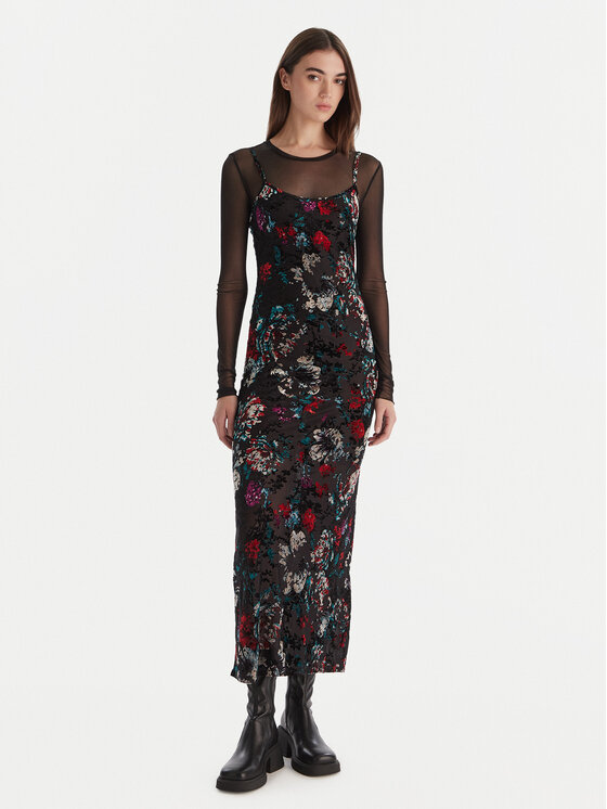 Desigual Sukienka codzienna, rozmiar XL, Czarna, Cassidy 25WWVK11