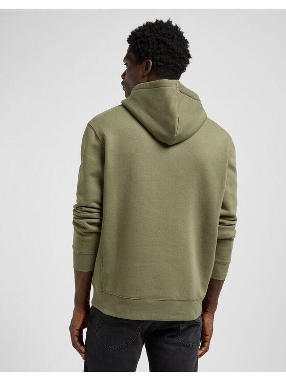 Lee Lee Bluzka BIG LOGO HOODIE Zielony Regular Fit