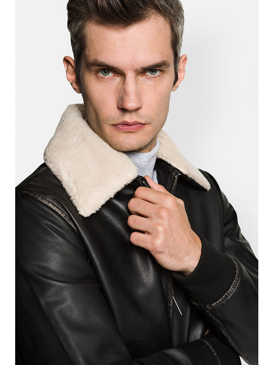 Lancerto Lancerto Kurtka skórzana Blain KU068222000008 Czarny Regular Fit