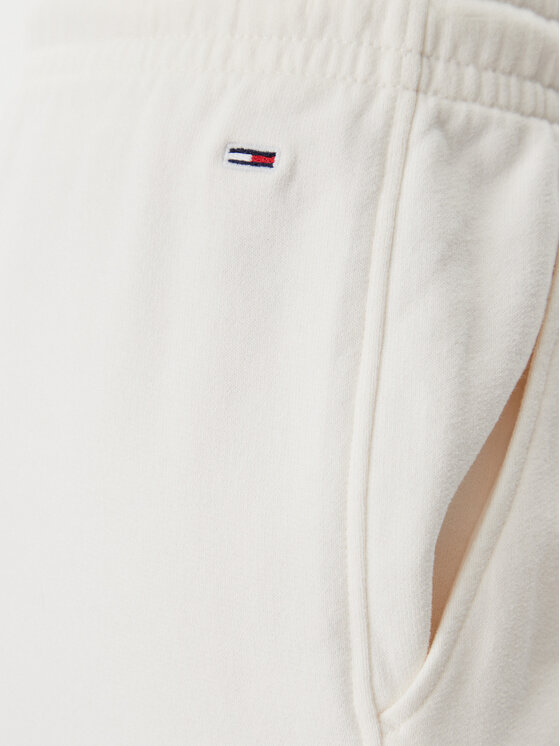 Tommy Jeans Tommy Jeans Jogginghose Script DW0DW20670 Écru Relaxed Fit