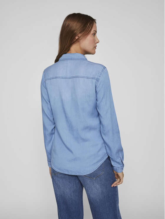 Vila Vila camicia di jeans Bista 14033008 Blu Regular Fit