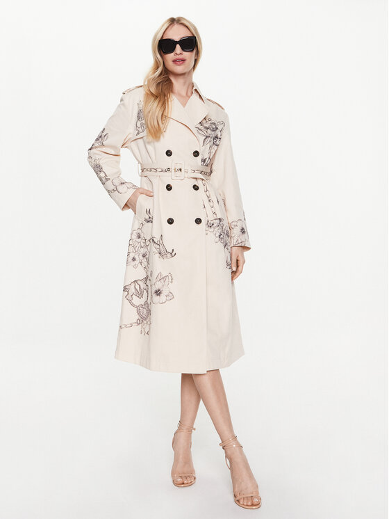 PINKO Pinko Trencz 100990 A0TL Beżowy Regular Fit
