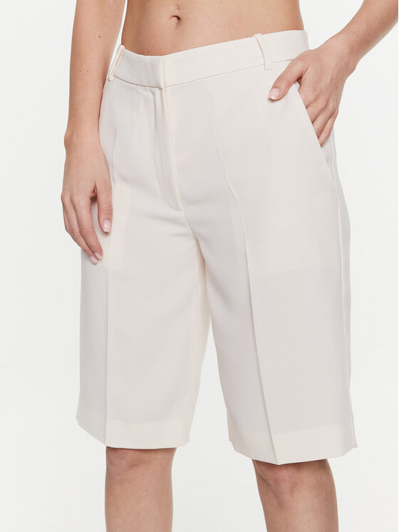 Calvin Klein Calvin Klein Bermuda kratke hlače K20K205242 Écru Regular Fit