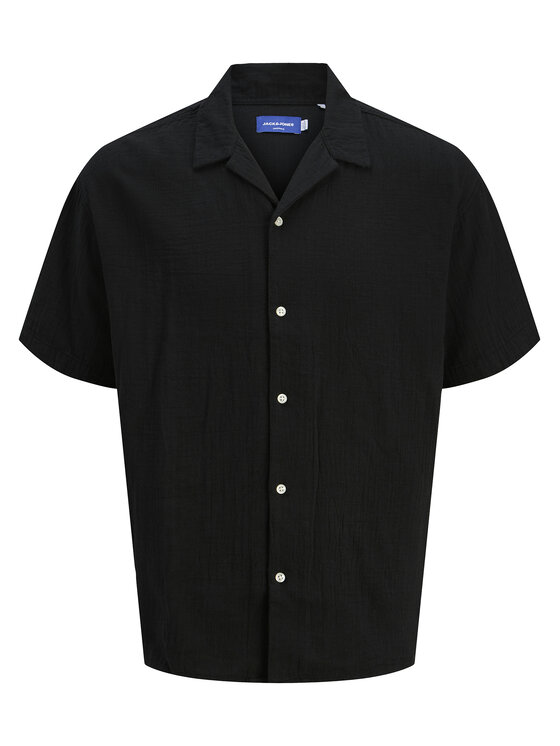 Jack&Jones Jack&Jones Komplet srajca in kratke hlače iz blaga Easter 12281255 Črna Relaxed Fit