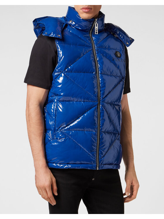 PHILIPP PLEIN PHILIPP PLEIN Vatovaná bunda 61 Světle modrá Regular Fit