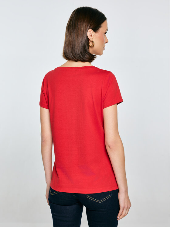 BIG STAR BIG STAR T-Shirt MALVINA Czerwony Basic Fit