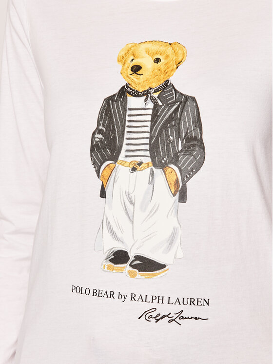 Polo Ralph Lauren Polo Ralph Lauren Bluză Bear 211795418 Alb Regular Fit