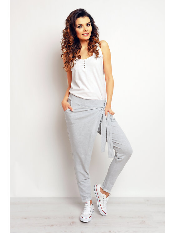 Infinite You Infinite You Spodnie damskie M092 Szary Basic Fit