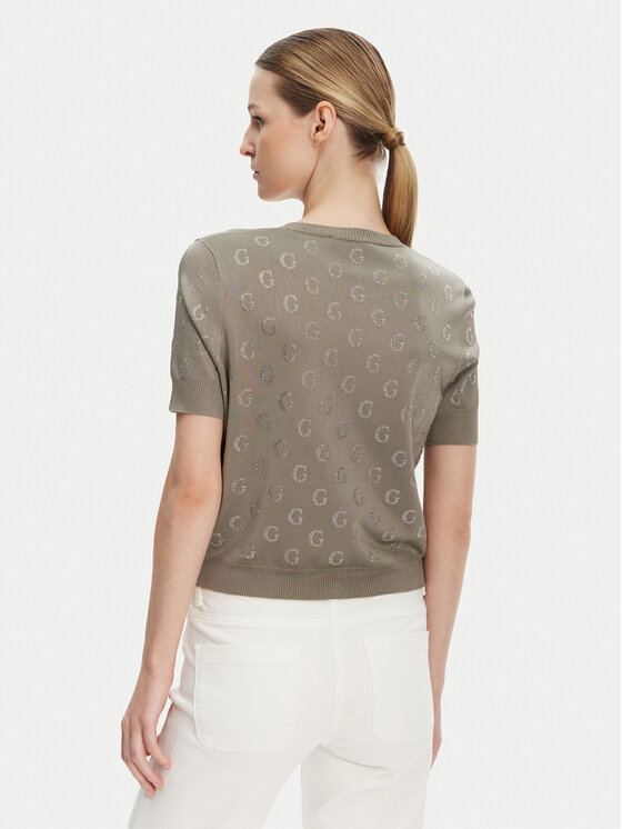 Guess Guess Pulover W5GR05 Z3D60 Rjava Regular Fit