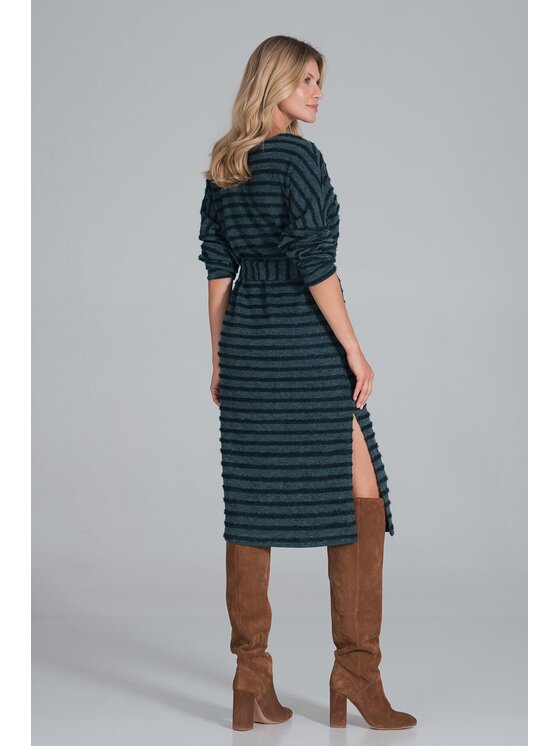 FIGL FIGL Sukienka M848 Zielony Regular Fit