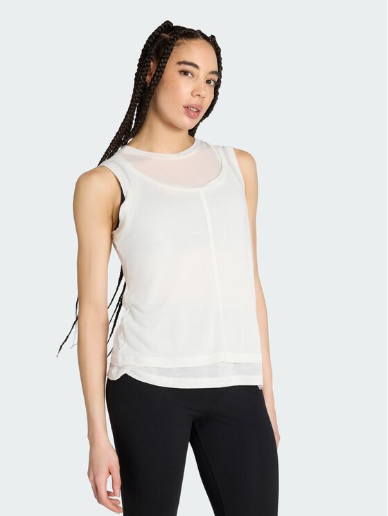 adidas adidas Top 164569 Kremowy Regular Fit