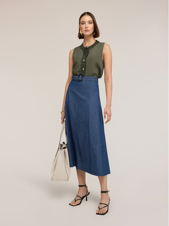 Motivi Motivi Gonna midi 1400Q001200N034 Blu A-Line Fit