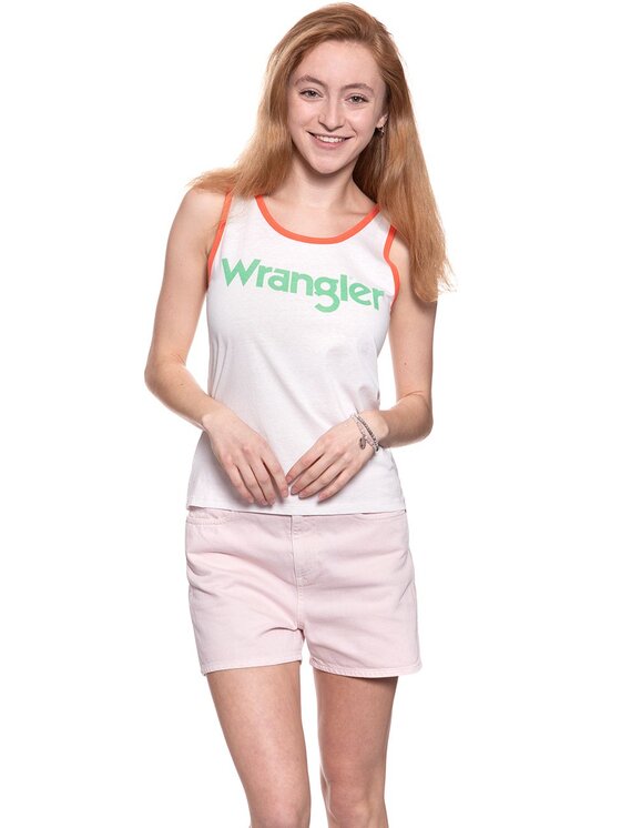 Wrangler Wrangler T-shirt RETRO KABEL TANK Rosa Regular Fit