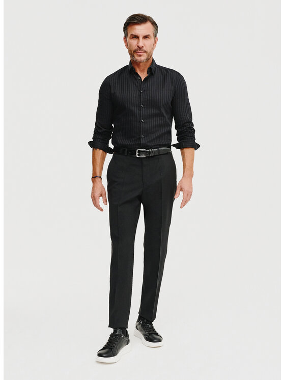 Pako Lorente Pako Lorente Koszula P25SF-1X-003 Czarny Slim Fit