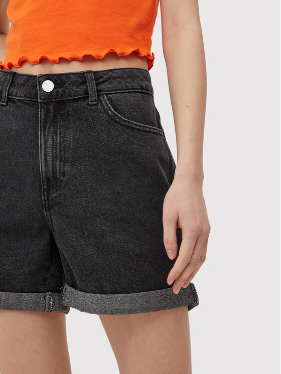 Vila Vila Jeansshorts Pina 14074944 Schwarz Relaxed Fit