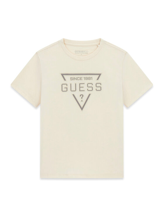 Guess Guess Majica L6RI30 I3Z14 Bež Regular Fit