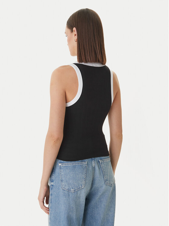 Guess Jeans Guess Jeans Top W6GPZ8 KF641 Schwarz Slim Fit