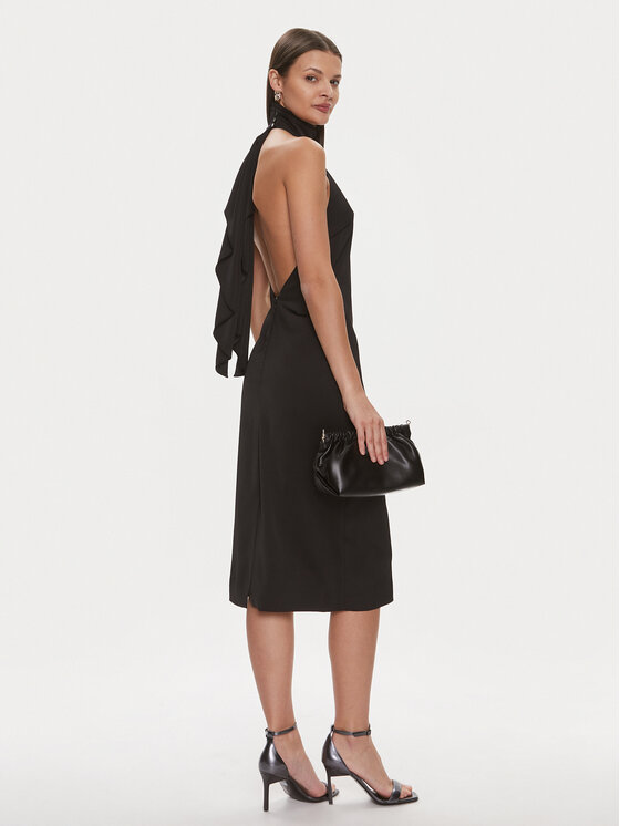 KARL LAGERFELD KARL LAGERFELD Kokteilinė suknelė 240W1307 Juoda Slim Fit