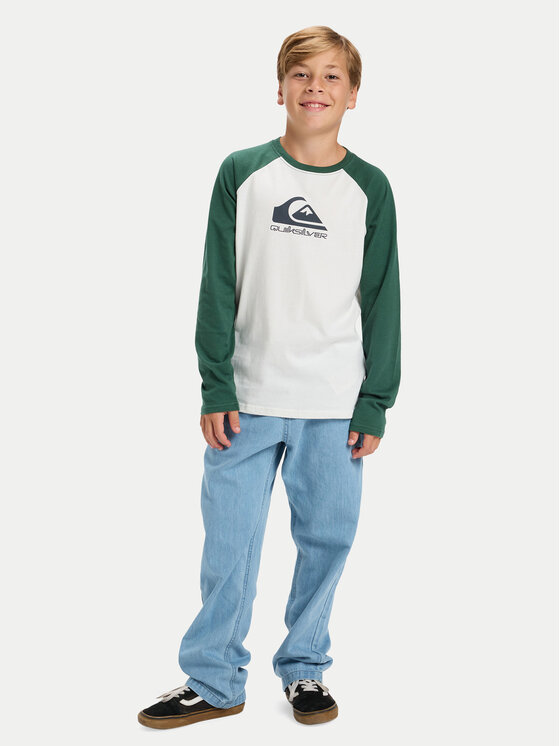 Quiksilver Quiksilver Majica Ev Omni Logo Raglan EQBZT04916 Bijela Regular Fit