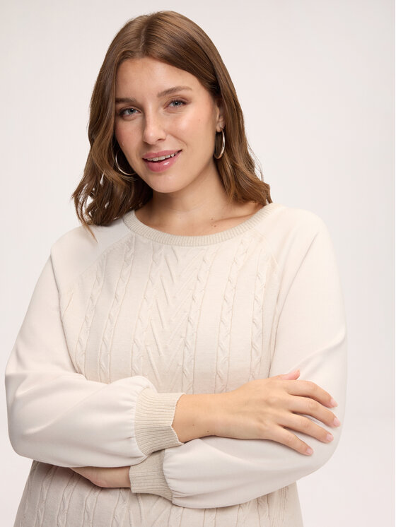 Fiorella Rubino Fiorella Rubino Maglione M445L008712N002 Crema Regular Fit