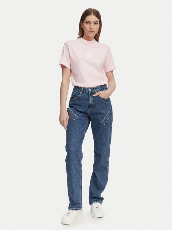 Karl Lagerfeld Jeans Karl Lagerfeld Jeans T-särk A1W17031 Heleроosa Regular Fit