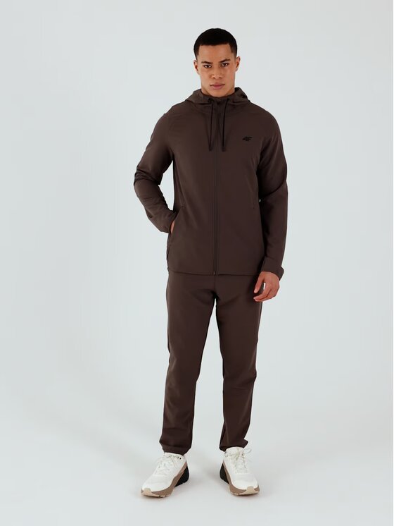 4F 4F Μπλούζα τεχνική 4FWSS25TFSWM458-81S Καφέ Regular Fit