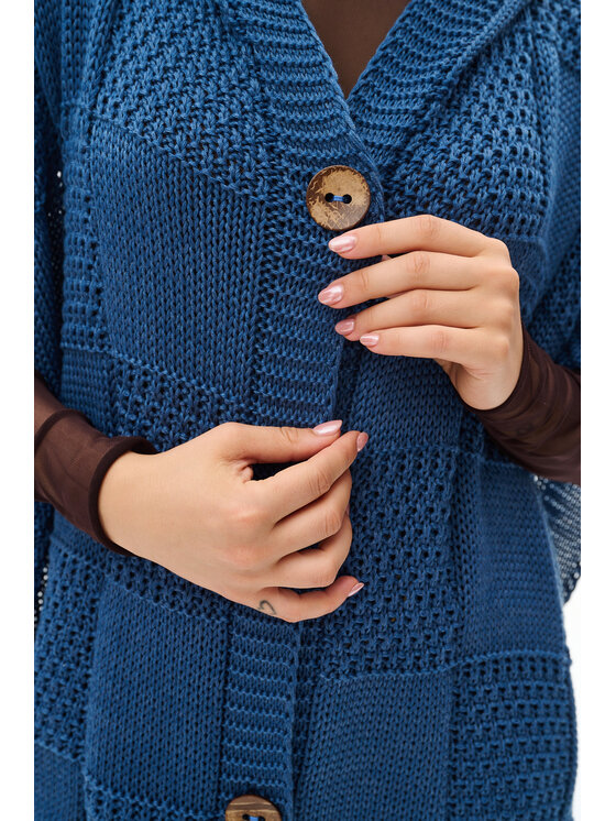 blue shadow blue shadow Kardigan Tamashi Granatowy Regular Fit