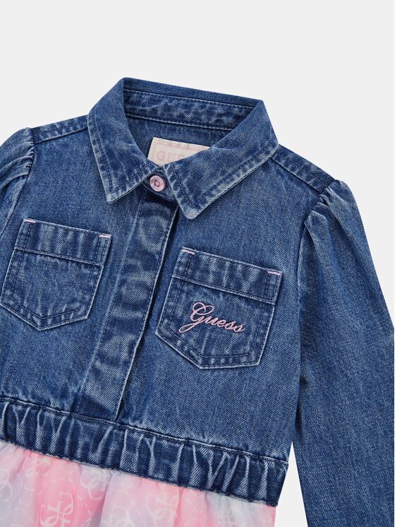 Guess Kids Guess Kids Sukienka 175869 Niebieski Classic Fit