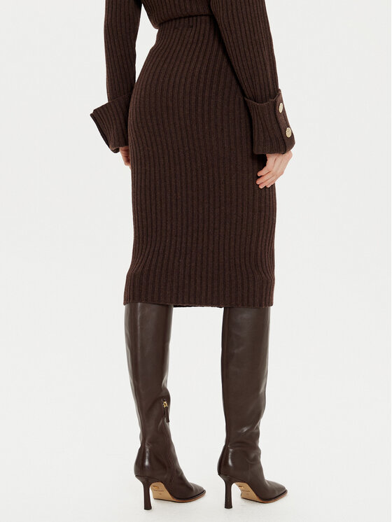 ViCOLO ViCOLO Midiseelik 55017S Pruun Regular Fit