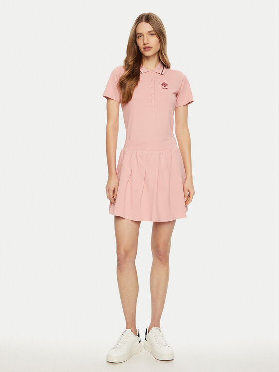 Guess Guess Polokošile V5RP02 KCOK1 Růžová Regular Fit