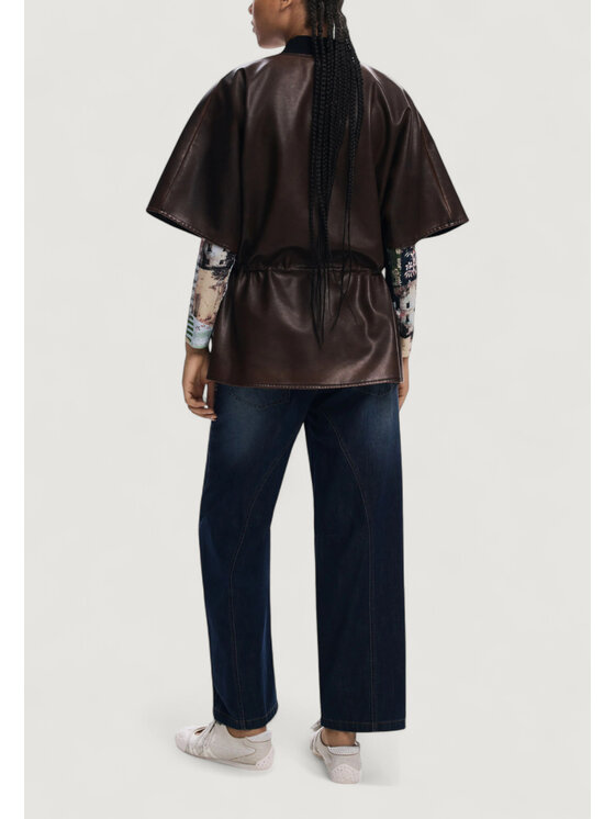 Desigual Desigual Κάπα PONCHO_RICHMOND BU Καφέ Casual Fit