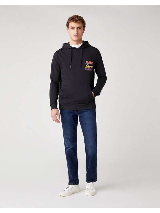 Wrangler Wrangler Bluza HOODIE Czarny Regular Fit