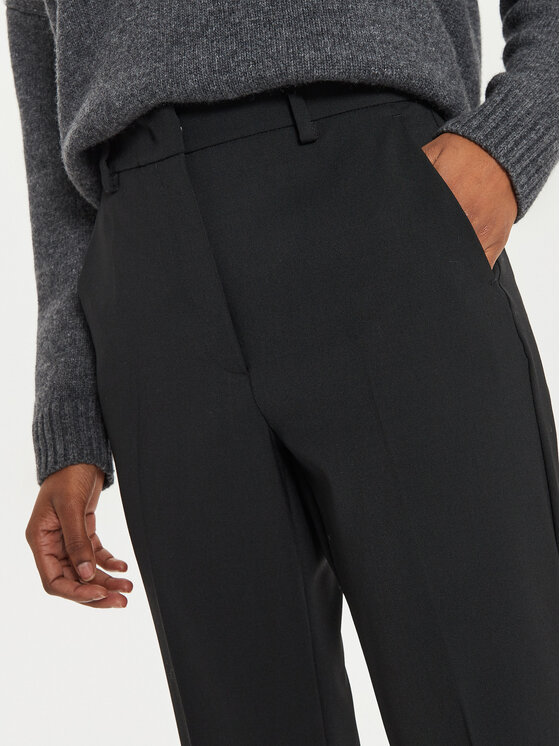 Weekend Max Mara Weekend Max Mara Pantaloni di tessuto Estasi 2425136032 Nero Straight Fit