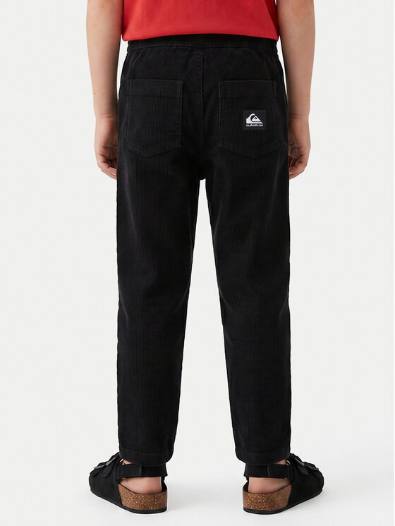 Quiksilver Quiksilver Текстилни панталони Taxer Cord EQKNP03066 Черен Tapered Fit