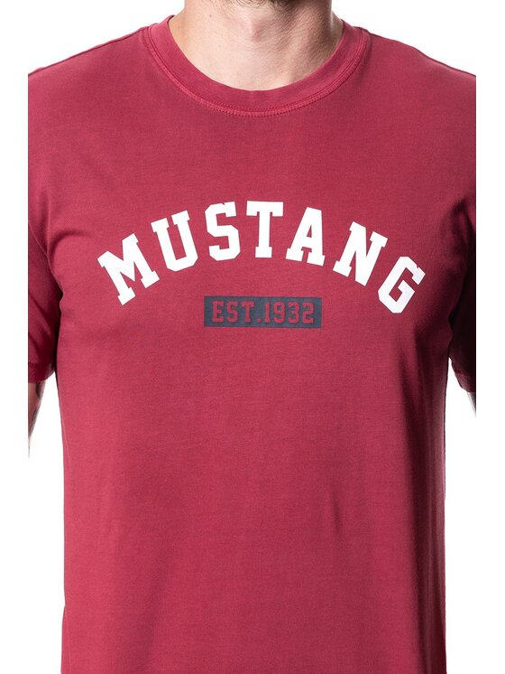 Mustang Mustang T-shirt ALEX C PRINT Rosso Regular Fit
