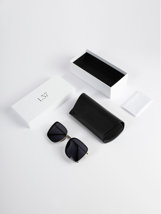 L37 L37 Okulary przeciwsłoneczne SUNGLASSES NO. 3369 Czarny
