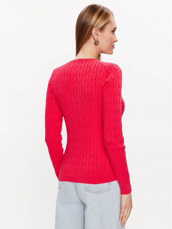 Gant Gant Светр Cable 480022 Рожевий Slim Fit