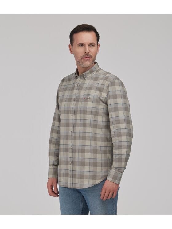 Lee Cooper Lee Cooper Koszula NEW TENBY Beżowy Comfort Fit