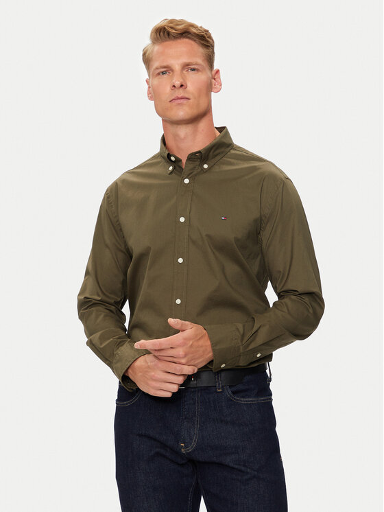 Tommy Hilfiger Tommy Hilfiger Marškiniai MW0MW30934 Chaki Regular Fit