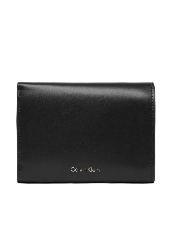 Calvin Klein Calvin Klein Портфейл Hardware Trifold With Zip Pocket LV04F1116G Черен