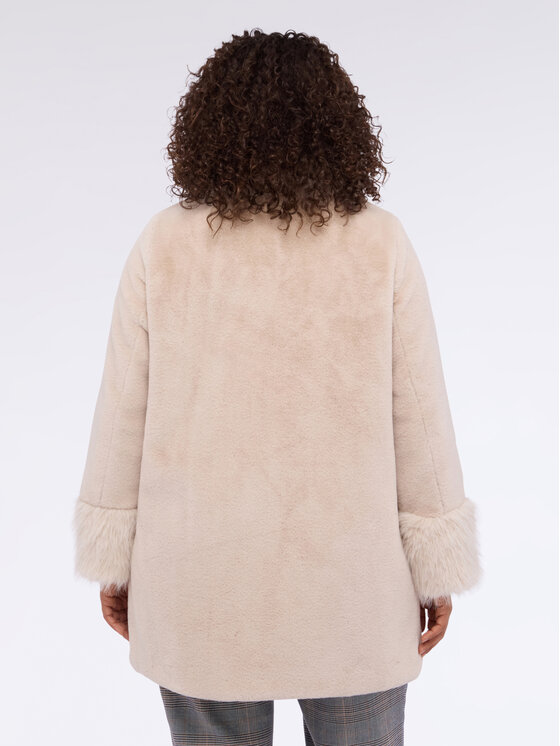 Fiorella Rubino Fiorella Rubino Cappotto invernale F022T001451N011 Crema A-Line Fit