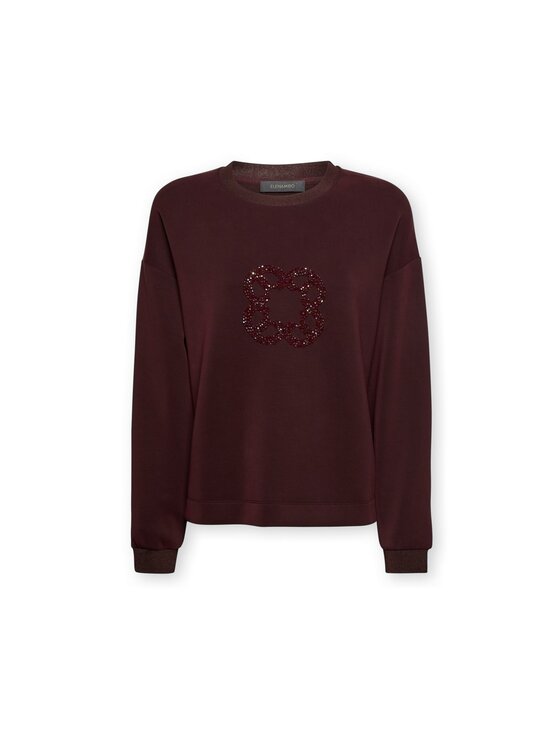Elena Mirò Elena Mirò Felpa G809Z000680N039 Bordeaux Regular Fit