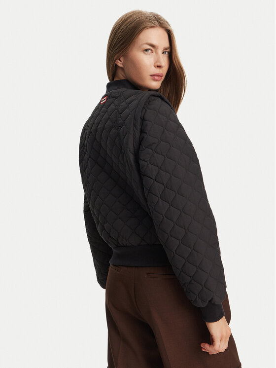 Hunter Hunter Куртка бомбер Shira HARW0046251 Чорний Cropped Fit