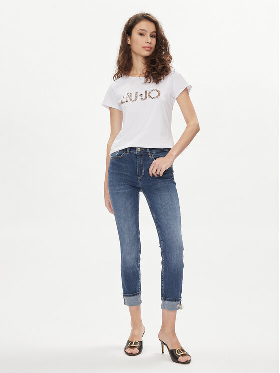 Liu Jo Liu Jo T-krekls VA4105 JS003 Balts Regular Fit